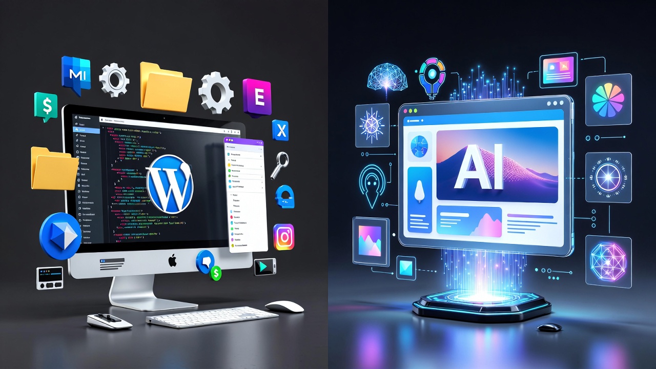 ההבדלים המרכזיים בין אתר וורדפרס לאתר AI